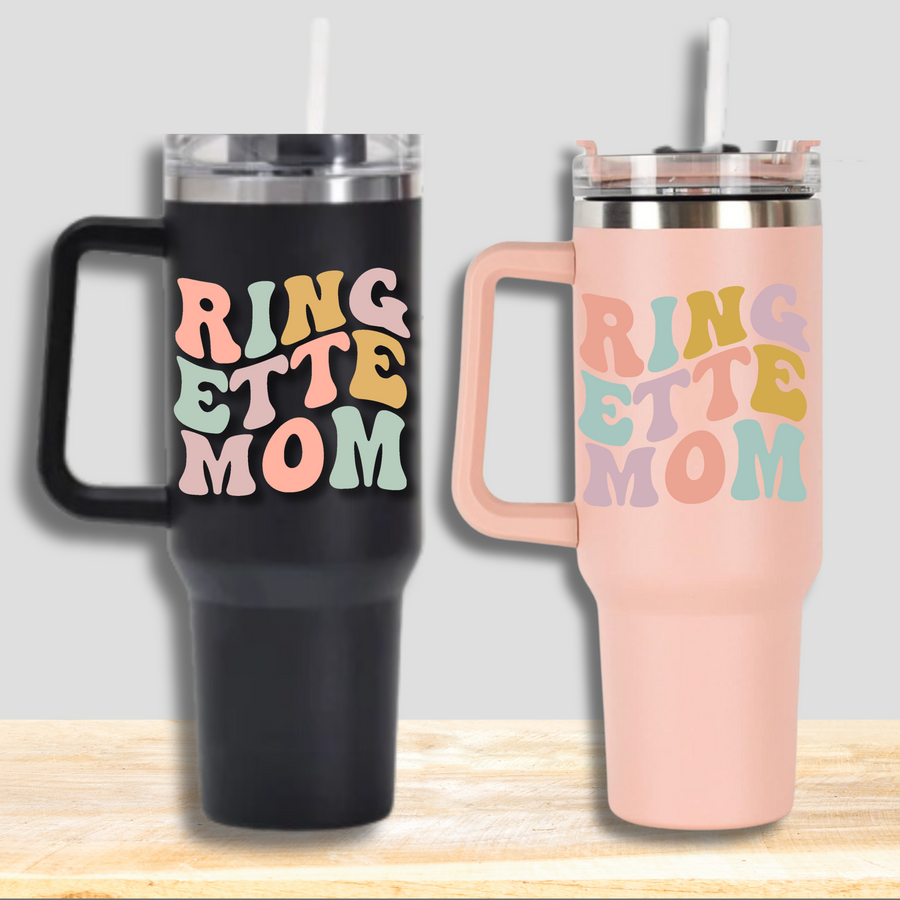 40oz Stainless Steel Tumbler, Ringette, Ringette Mom