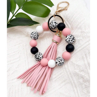 Silicone Wristlet, Spotted Beads