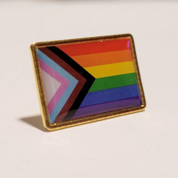 Enamel Pin, Pride Progress Flag, LBGTQ
