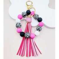 Silicone Wristlet, Spotted Beads