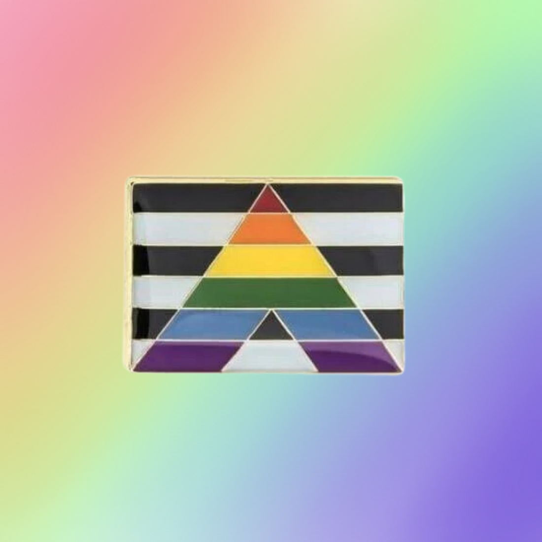 Enamel Pin, Ally Flag, LBGTQ