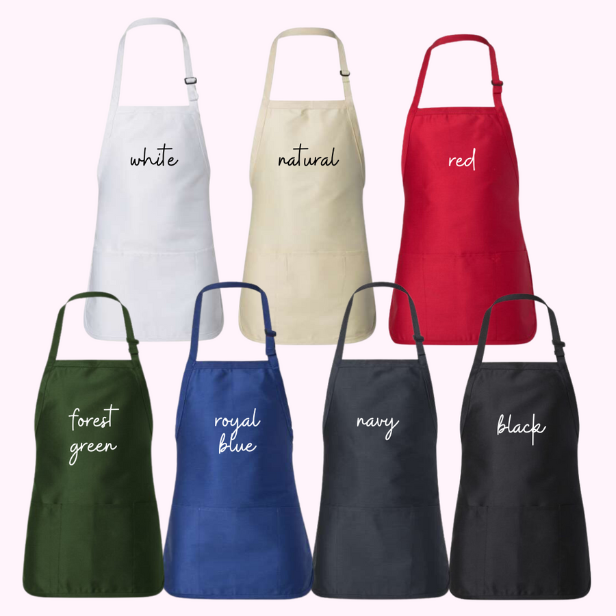 Custom Full-Length Apron with Pouch Pocket