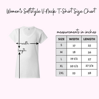 Women's Softstyle V-Neck T-Shirt, MMM 2024