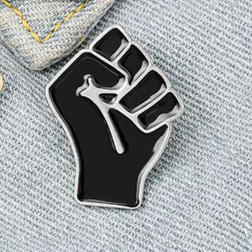 Enamel Pin, Black Lives Matter, Raised Fist, Racial Equality